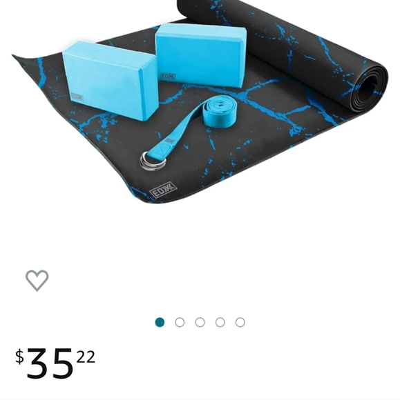 NWT EDX 4 Piece Marble Yoga Kit - Picture 2 of 10